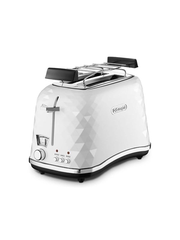 De'Longhi Brillante CTJ2103.W -leivänpaahdin, 2 viipaletta, 900 W, Musta/Valkoinen