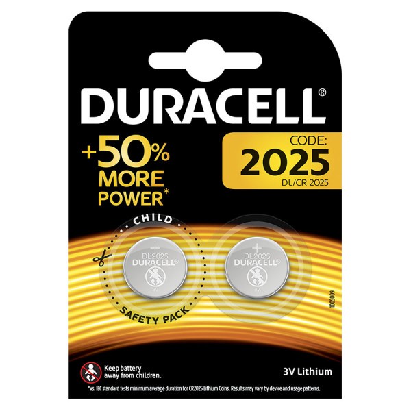 DURACELL CR2025 Knap 2 kpl