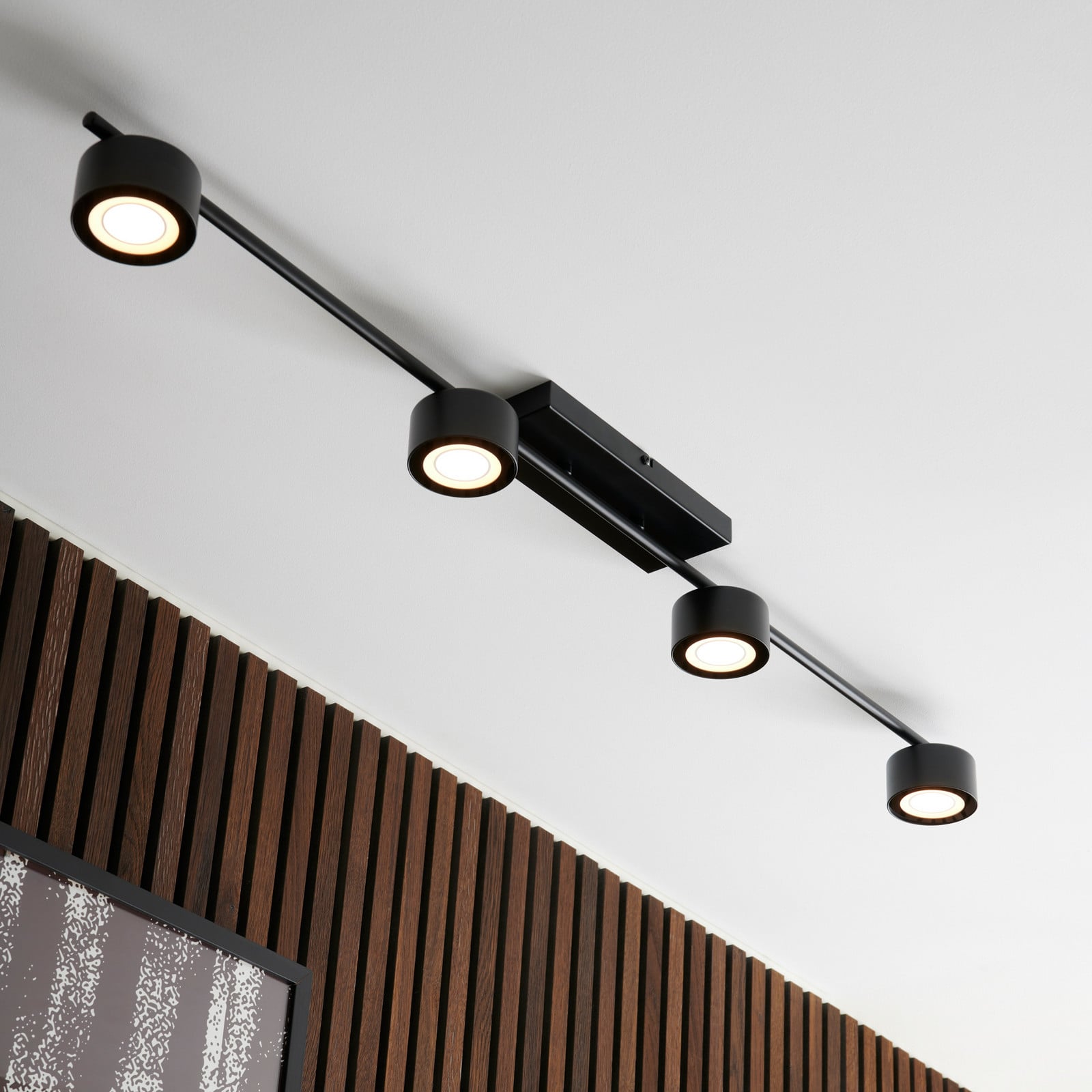 Clyde 4-Rail Kattovalaisin Black - Nordlux - Olohuone - Moderni - Metalli - Monilamppuinen