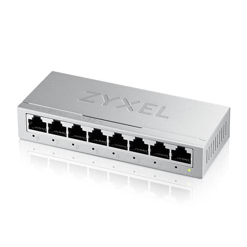 Zyxel GS-100 series GS-108B - Versio 5 - Kytkin - Hallitsematon - 8 x 10/100/1000 - Työpöytä, seinäasennettava