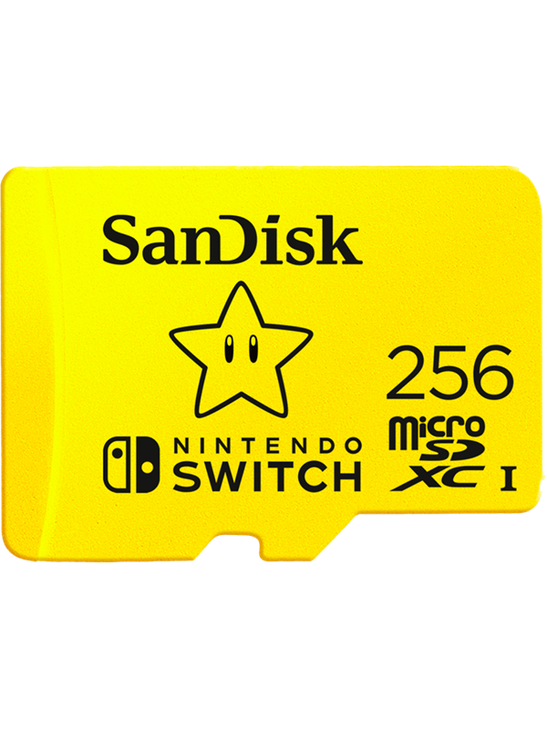 SanDisk Nintendo Switch 256 Gt MicroSDXC UHS-I U3 V30 A1 -muistikortti, keltainen