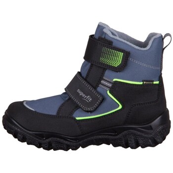 SUPERFIT Talvisaappaat 'HUSKY' safiiri / neonvihreä / musta