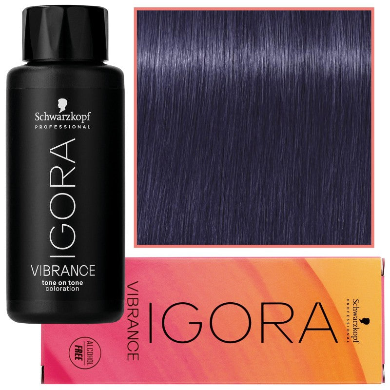 Schwarzkopf Professional Igora Vibrance – Puolipysyvä ammoniakiton hiusväri 60ml 0-22 | Tuhkanharmaa tiiviste