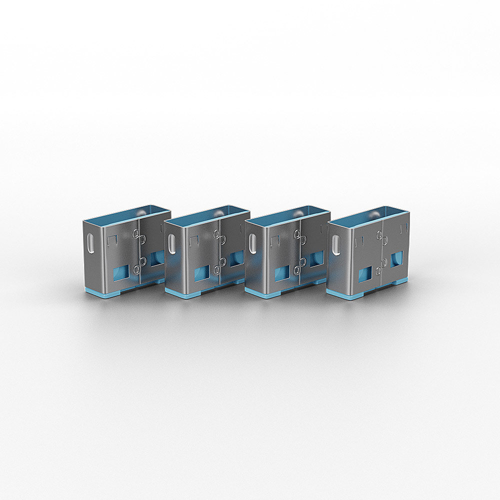 Lindy Port Blocker Usb Blue 4-pack