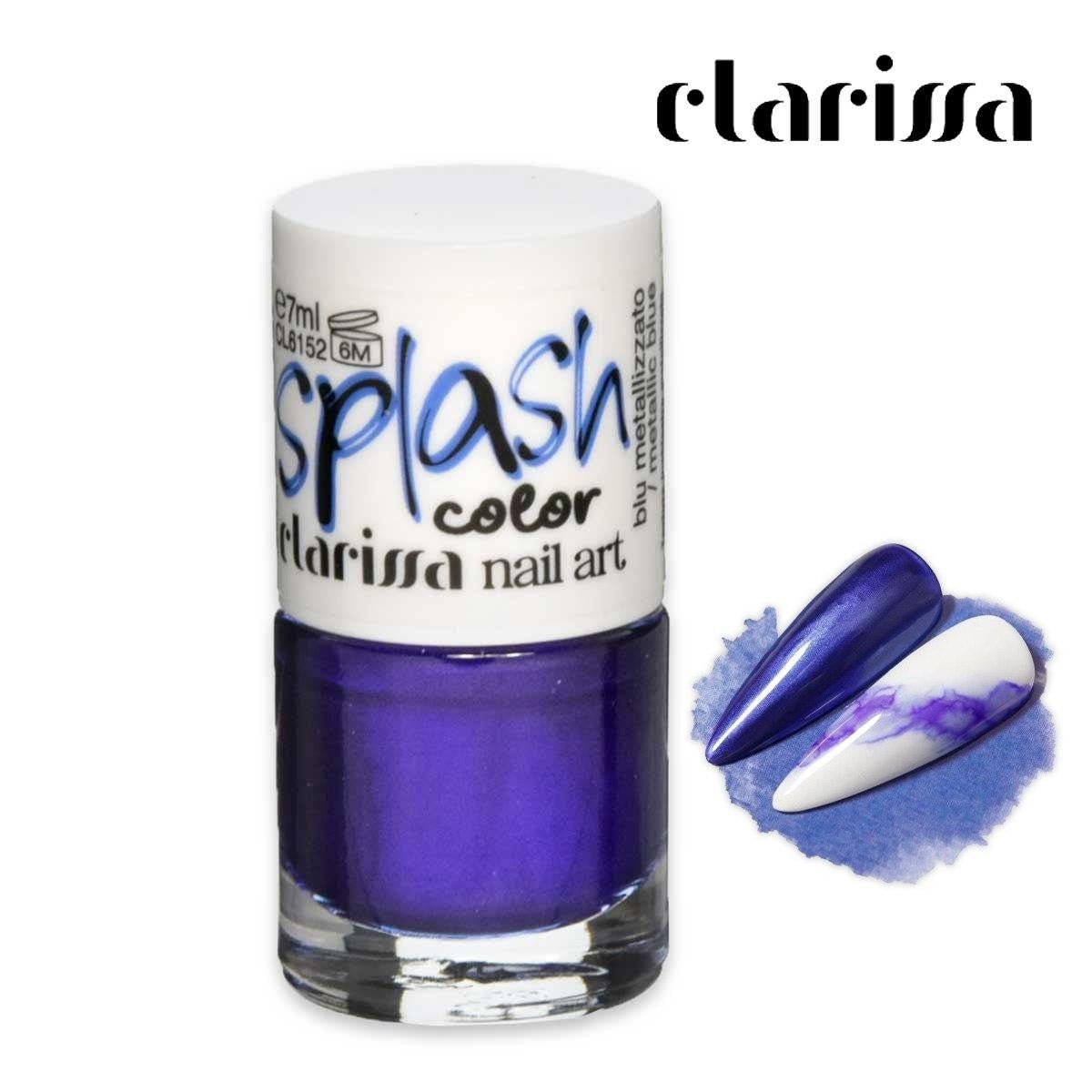 Clarissa Splash Color Blu Metallizato 7 ml — Smalto Unghie