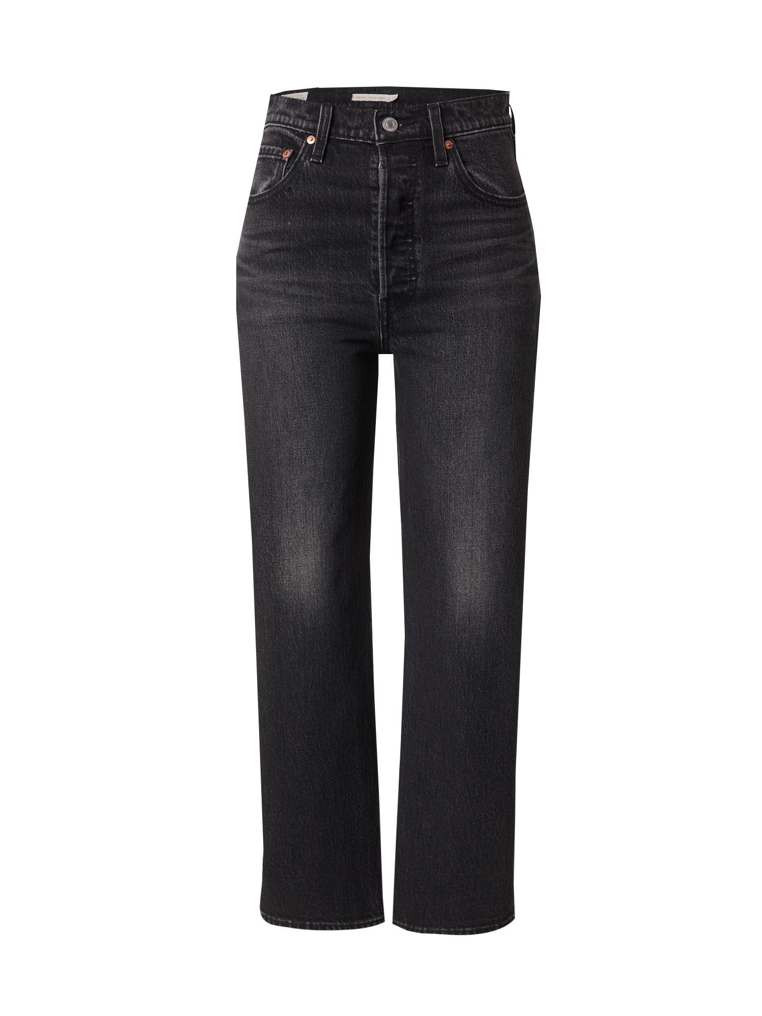 LEVI'S ® Farkut 'Ribcage Straight Ankle' musta denim