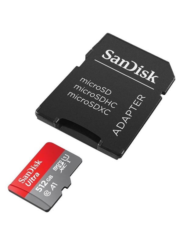 SanDisk Ultra 512 Gt MicroSDXC UHS-I U1 A1 -muistikortti + SD-adapteri