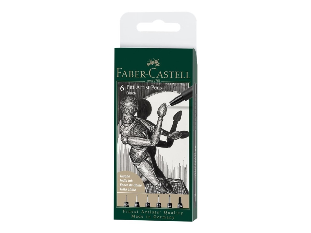 Faber-Castell 167154, Musta, Muovi, Musta, 100%, 6 kpl, Happo