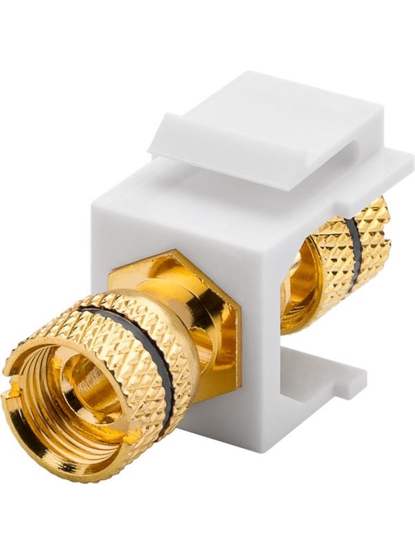 Goobay Keystone-modul, högtalare 16,2 mm bredd, polterminal > gängat uttag, svart