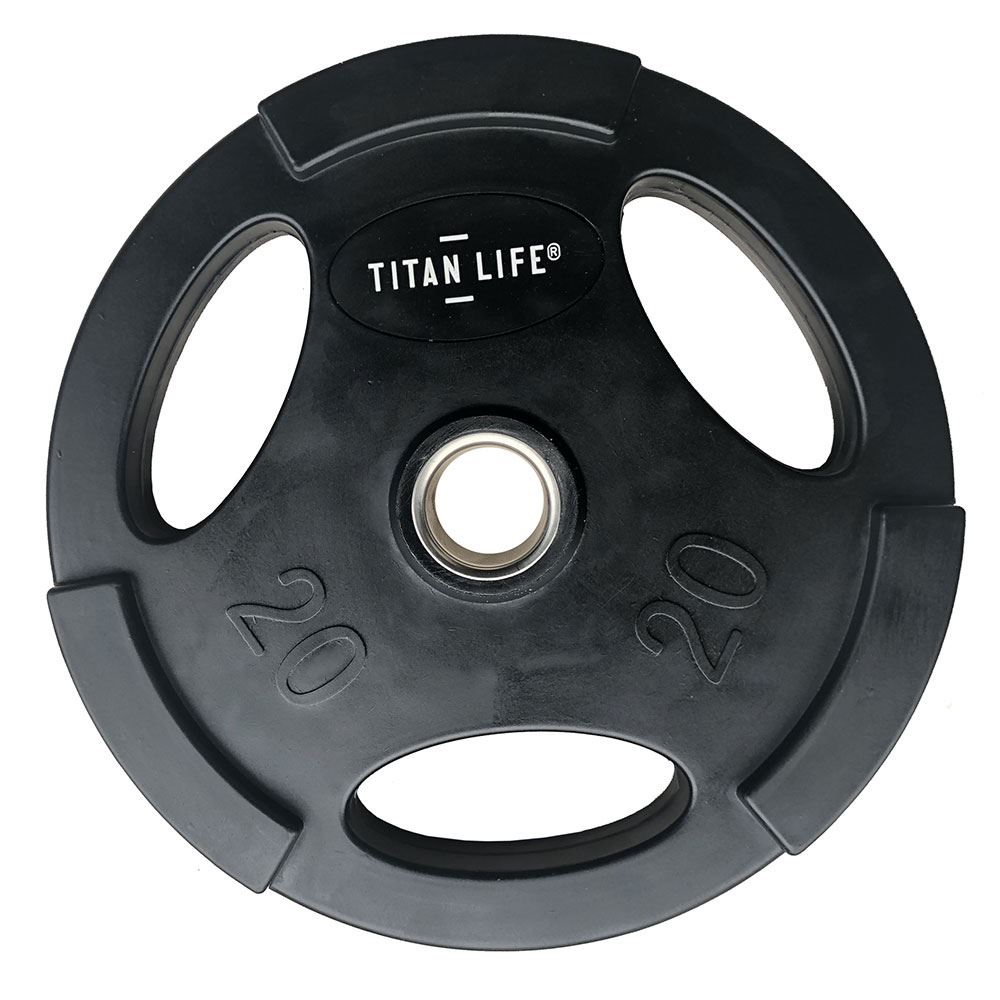 Titan LIFE Weight Disc Rubber. Ø50mm. Black, Levypainot Kumipäällyste