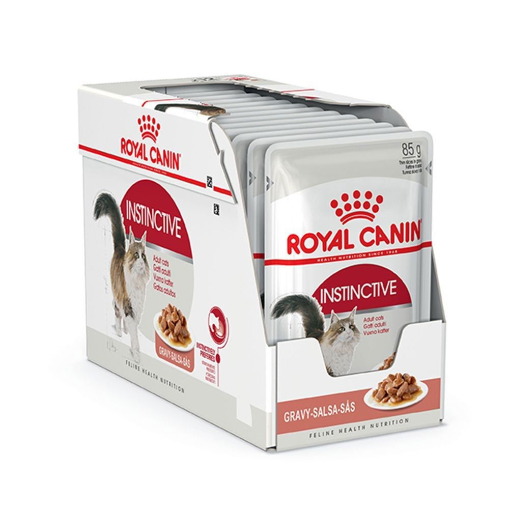 Royal Canin Instinctive in Gravy, Kissan märkäruoka, Adult, 12 x 85 g