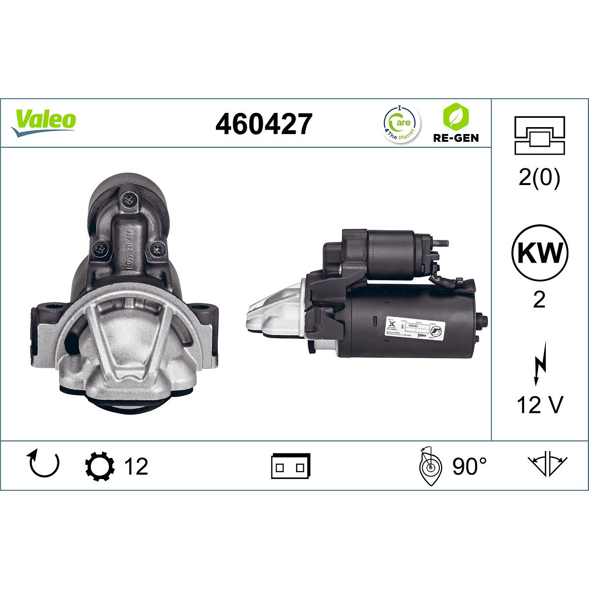 Käynnistysmoottori VALEO 460427