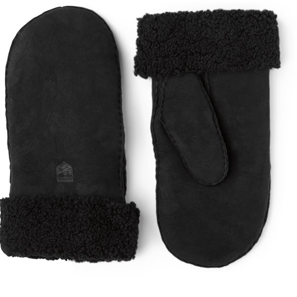 Hestra Sheepskin Mittens Women Black