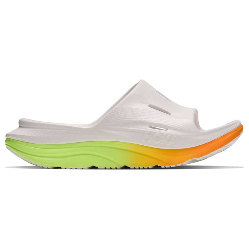 Hoka U Ora Recovery Slide 3 White/Neon Yuzu - 40