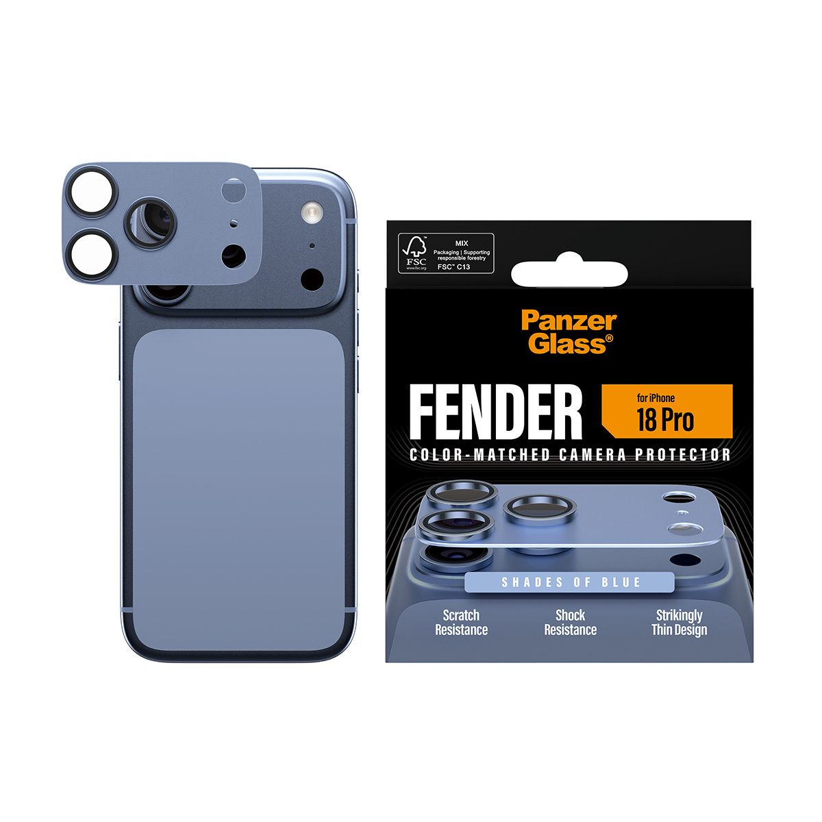 PanzerGlass Fender Camera Protector Italian Blue Apple iPhone 18 Pro