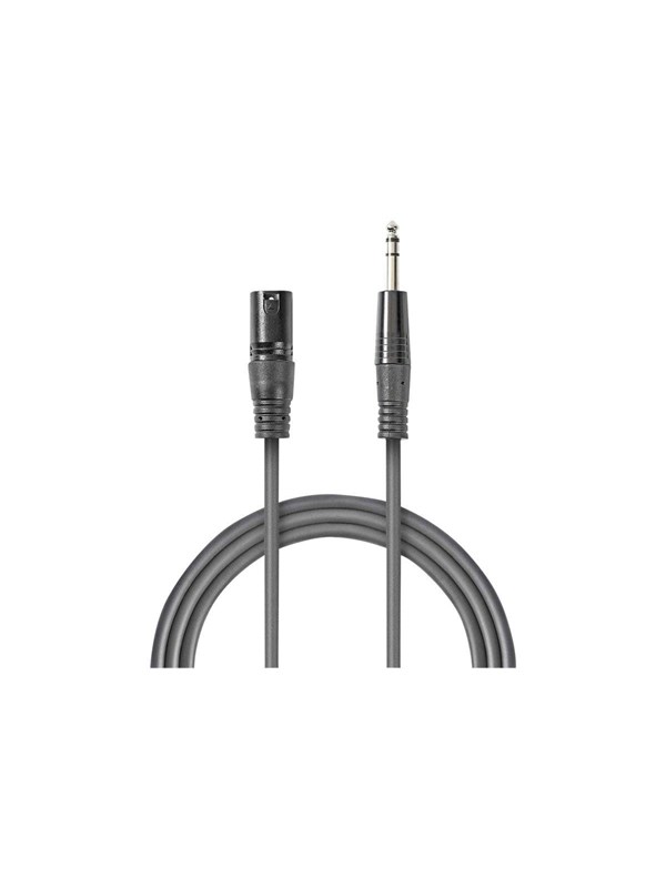Nedis Balansoitu Audiojohto | XLR 3-Pin uros | 6.35 mm uros | Niklattu | 3.00 m | Pyöreä | PVC | Tummanharmaa | Pahvikotelo