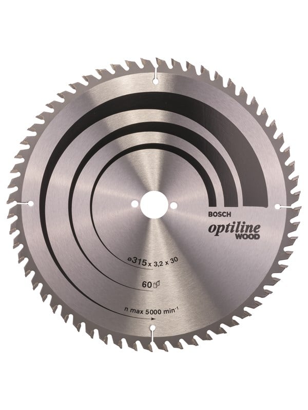 Bosch Pyörösahanterä Optiline Wood 315 x 30 x 3,2 mm, 60