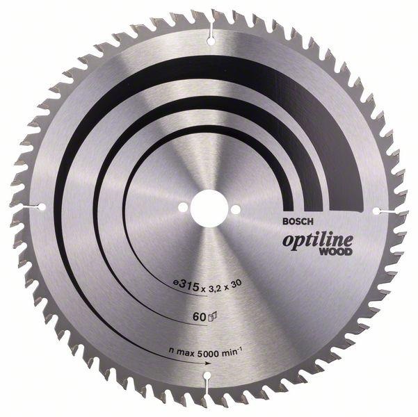 Bosch Pyörösahanterä Optiline Wood 315 x 30 x 3,2 mm, 60