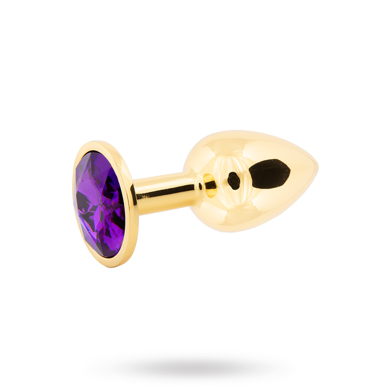 Metal Butt Plug Gold/Purple Small Anaalitappi metallia