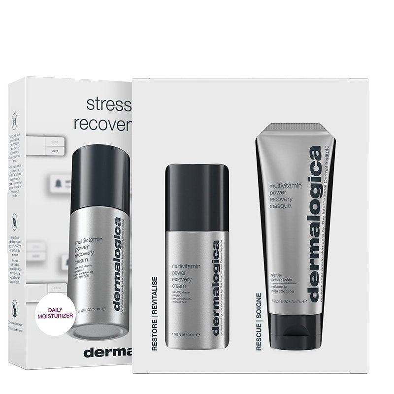 Stress Skin Recovery System -setti Dermalogica: Multivitamin Power Recovery Cream Face 50 ml + Maschera Recovery Power Multivitamin Anti-Stress Face C