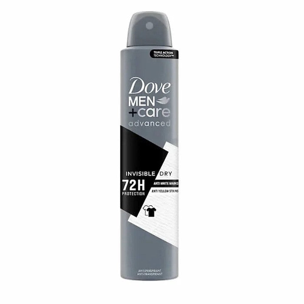 Dove Miesten Advanced Invisible Dry 72h Anti-Yellow Anti-Perspirant Spray 200 ml Spray