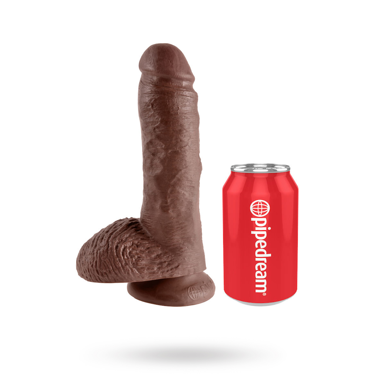 Pipedream Cock With Balls Brown 22,5 cm Realisitinen dildo