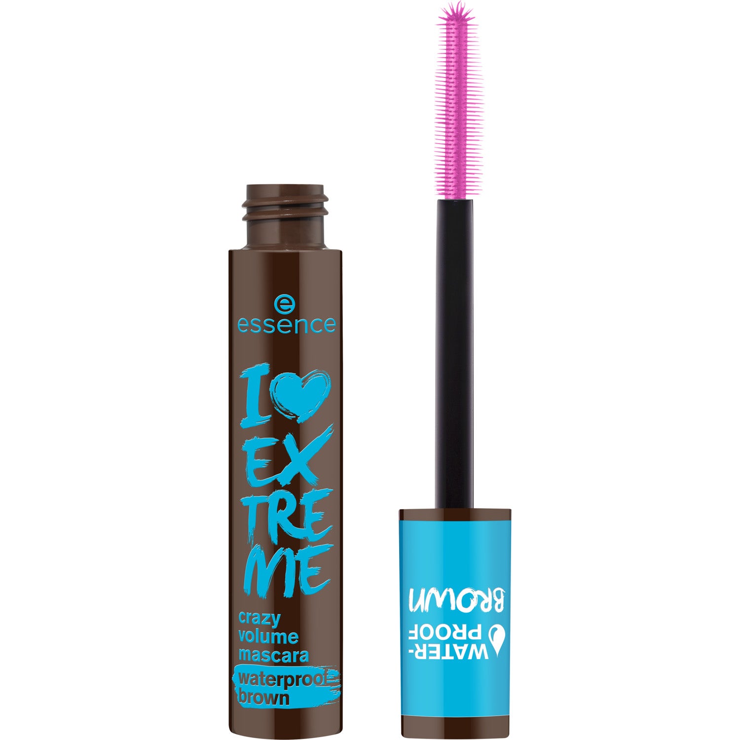 essence I Love Extreme Crazy Volume Mascara Waterproof 01Cozy Brown - 12 ml