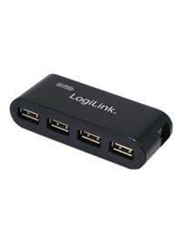 USB 2.0 -keskitin 4-porttinen musta