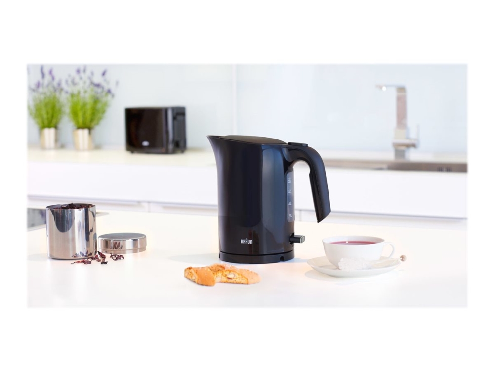 Braun PurEase WK3000BK -vedenkeitin, 1,0 l, 2200 W, musta