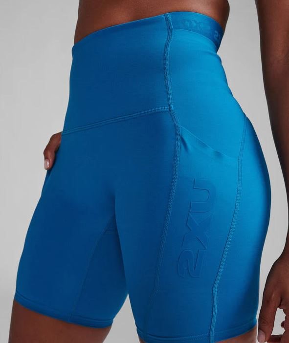 2XU Form Stash Hi-Rise Bike Shorts Seaport/Seaport - XXS