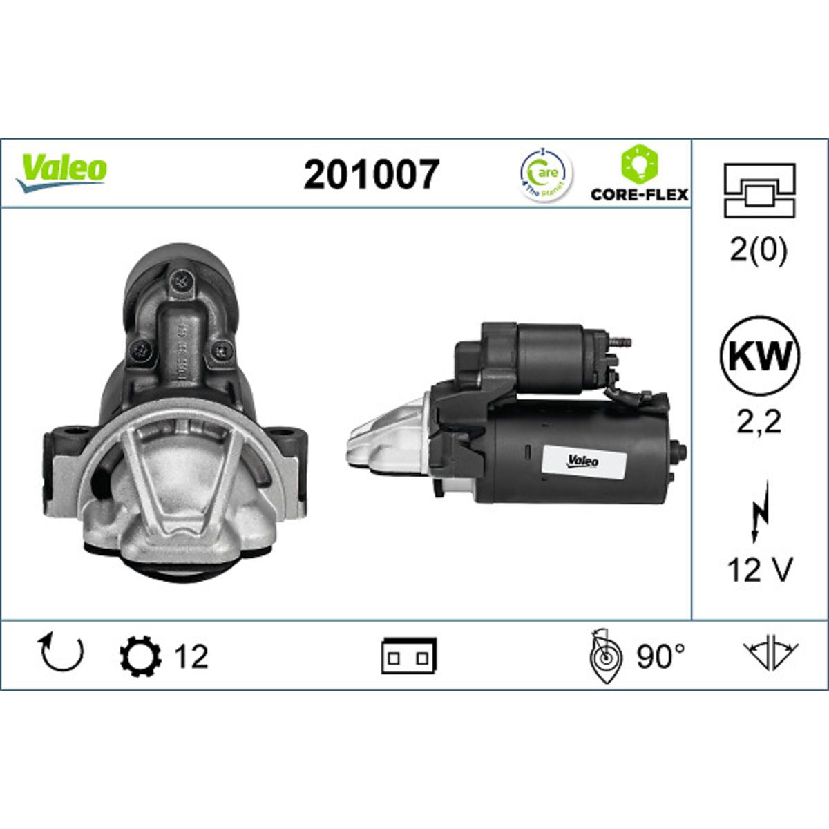 Käynnistysmoottori VALEO 201007