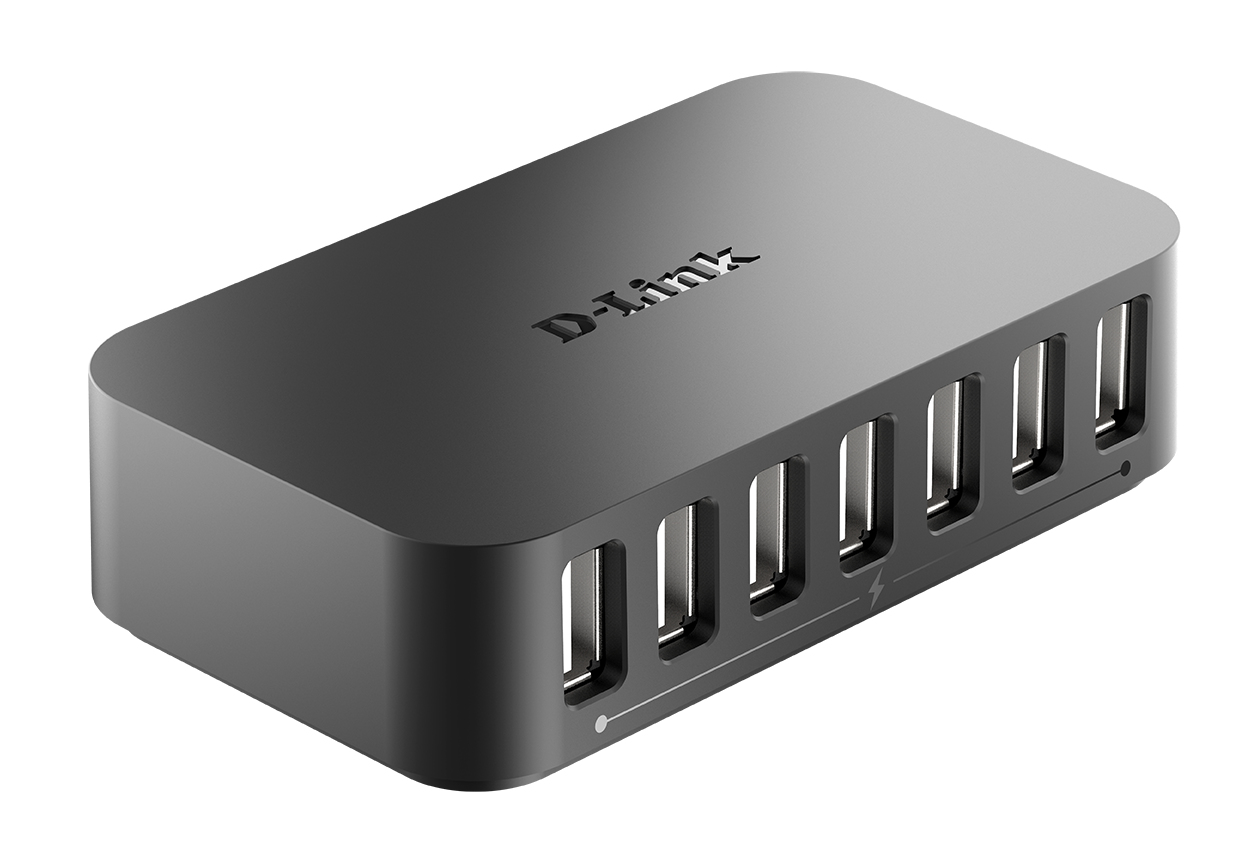 D-Link DUB-H7 USB hub - 7 porttia - Musta