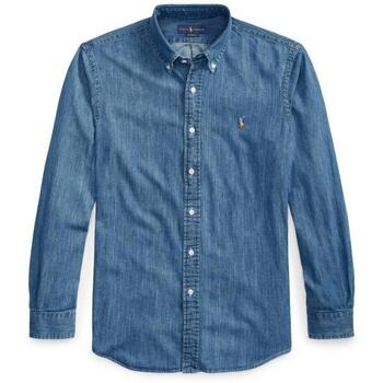 Polo Ralph Lauren Paita sininen denim / vaaleanruskea / valkoinen