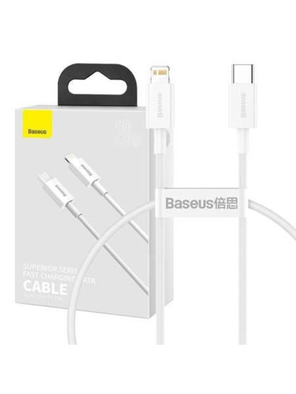Baseus Superior PD USB-C - Lightning kaapeli 20W 0 25m - Valkoinen