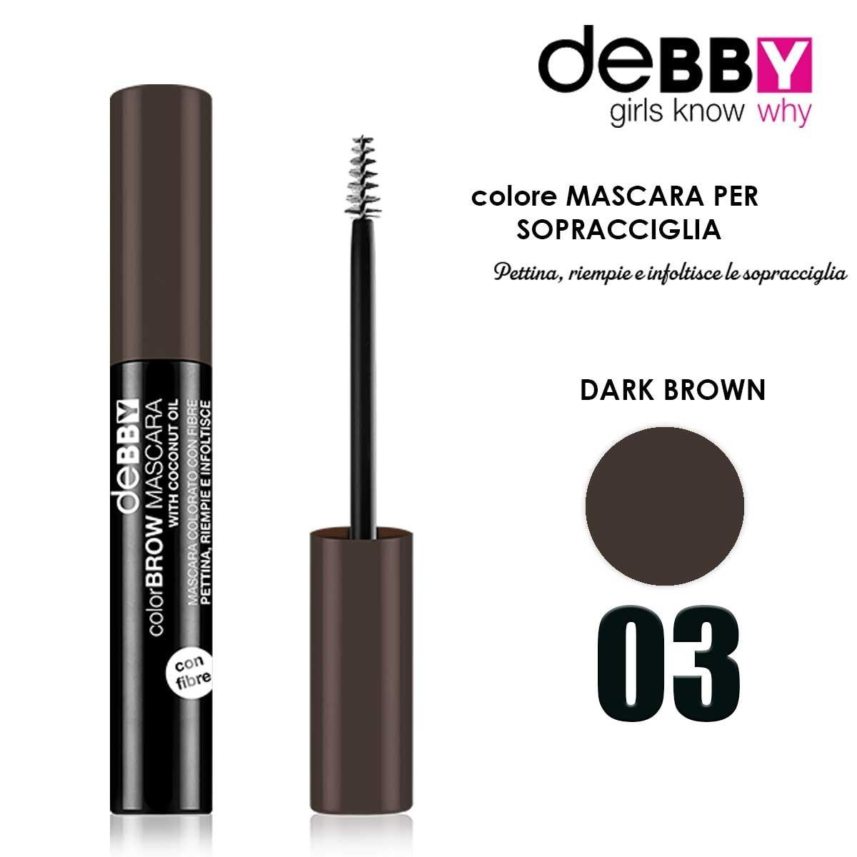 Debby Color&Brow Mascara 03 Tumma Ruskea