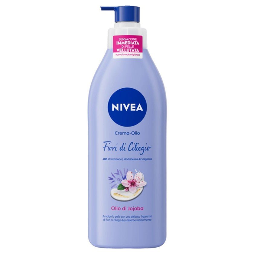 Nivea Nivea Kirsikankukkien öljy vartalovoidepumppu jojobaöljyllä 400 ml