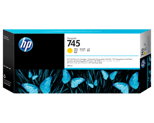 Hp Muste Keltainen No.745 300ml - Z2600/z5600