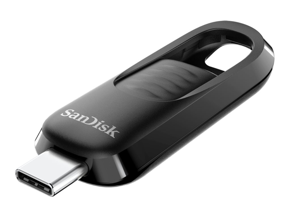 SanDisk Ultra Slider USB-C 3.2 Gen 1 256 Gt -muistitikku, musta