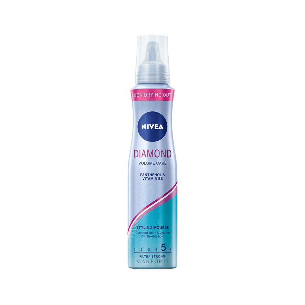 NIVEA Timanttimainen volyymikiinnitysvaahto volyymille ja kiillolle 150ml
