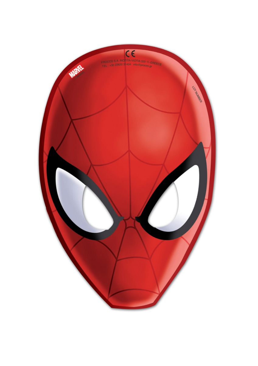 Pahvinaamarit Ultimate Spiderman - 6-pakkaus