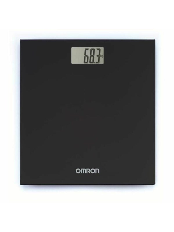 Omron HN-289-E, Sähkökäyttöinen henkilövaaka, 150 kg, Musta, LCD