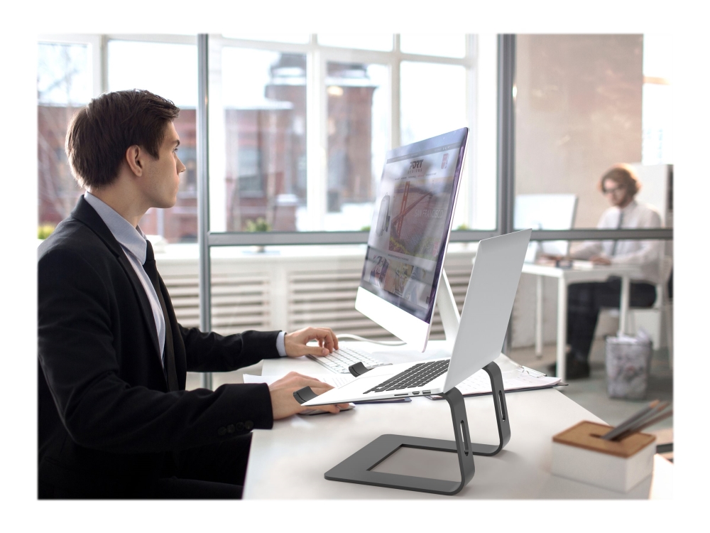 Port Designs Ergonomic Laptop/Notebook Stand Aluminium