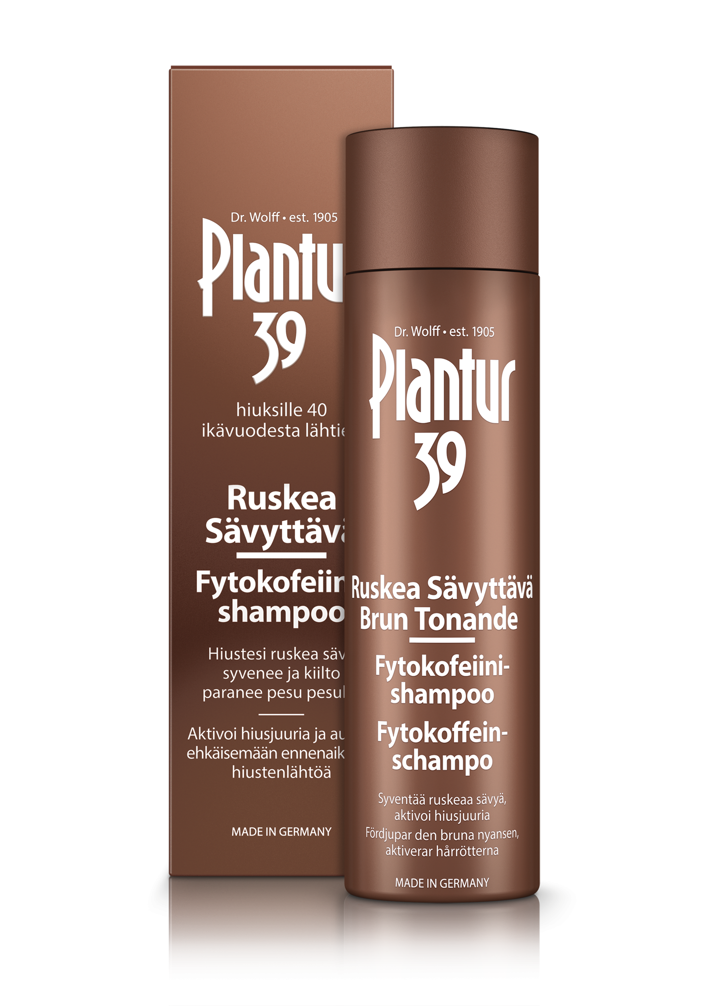 Plantur 39 ruskea sävyttävä 250 ml fytokofeiinishampoo