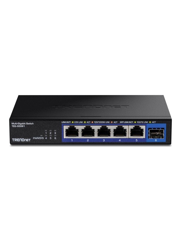 TRENDnet TEG-S5061 6-Port 2.5G Unmanaged Switch 10G SFP+ Port