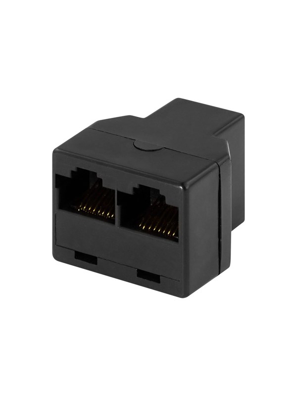 DELTACO kolmihaaroitinrasia 8P/8C RJ45, musta