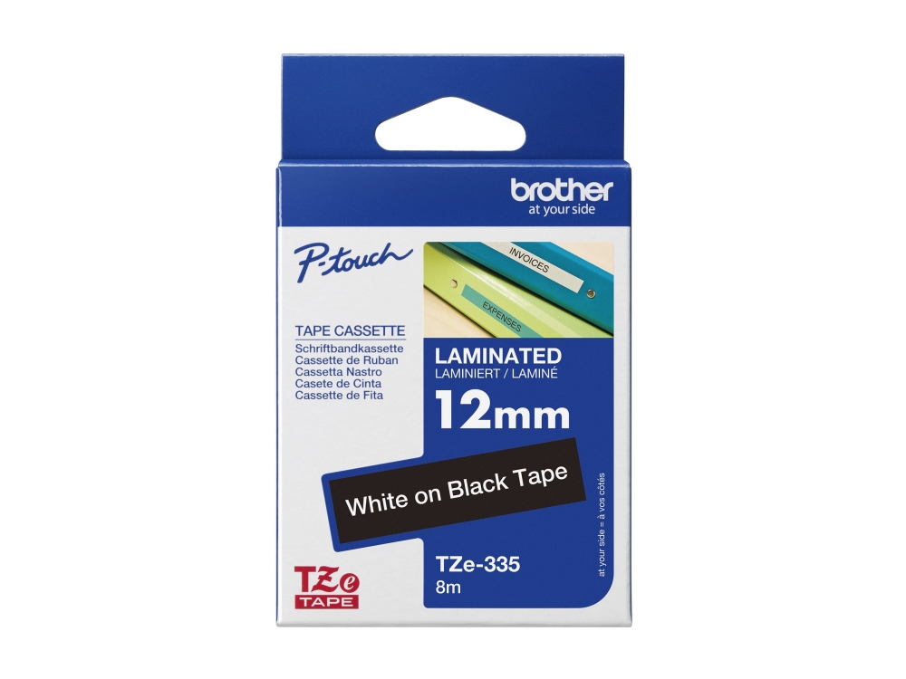 Brother Tape 12mm Tze-335 Valkoinen/musta