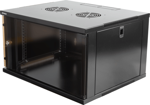 Deltaco 19" cabinet 6U 540x450mm standing tai wall mountable