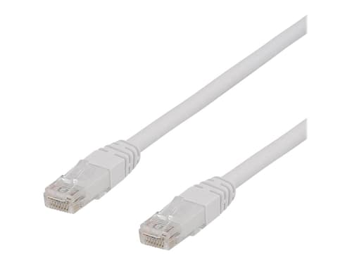 Deltaco Cat6a U/UTP LSZH RJ45 5m -verkkokaapeli, valkoinen