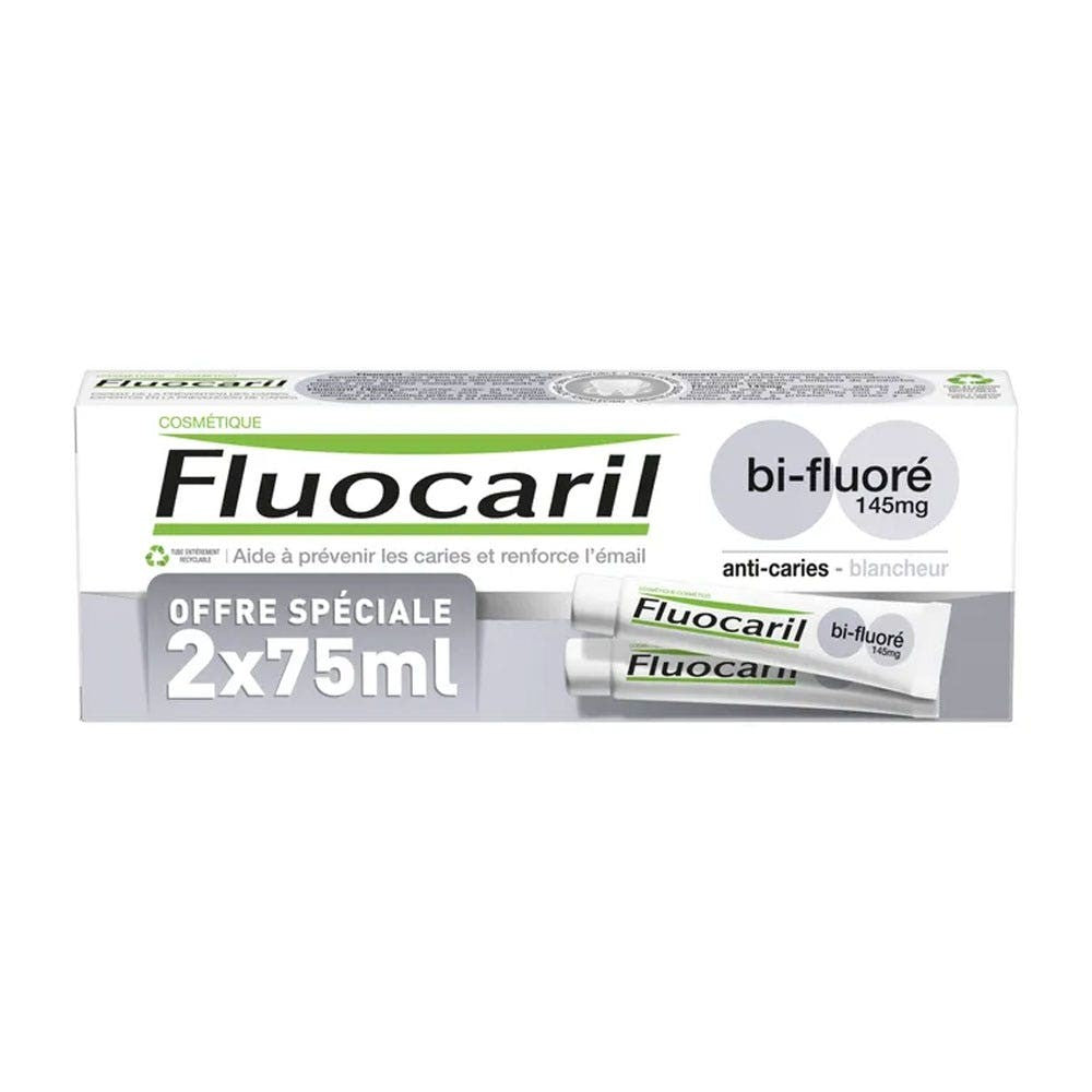 Fluocaril Valkoistava bifluoridihammastahna 2x75ml — Hammastahna