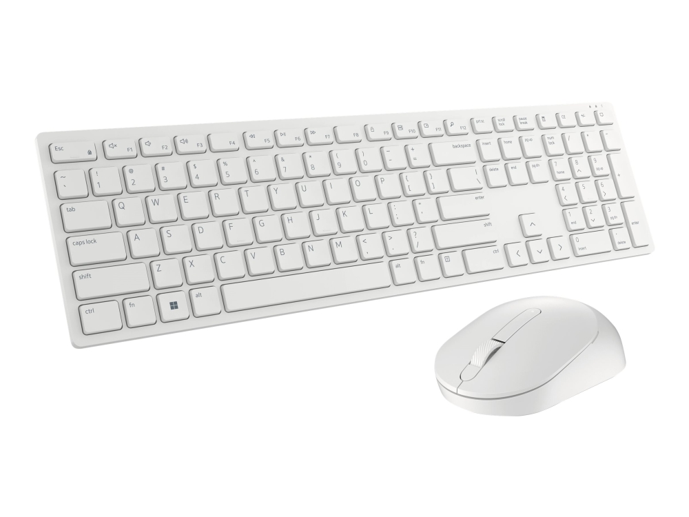 DELL KM5221W-WH, Täysikokoinen (100 %), Langaton, Langaton RF, QWERTY, Valkoinen, Sisältää hiiren